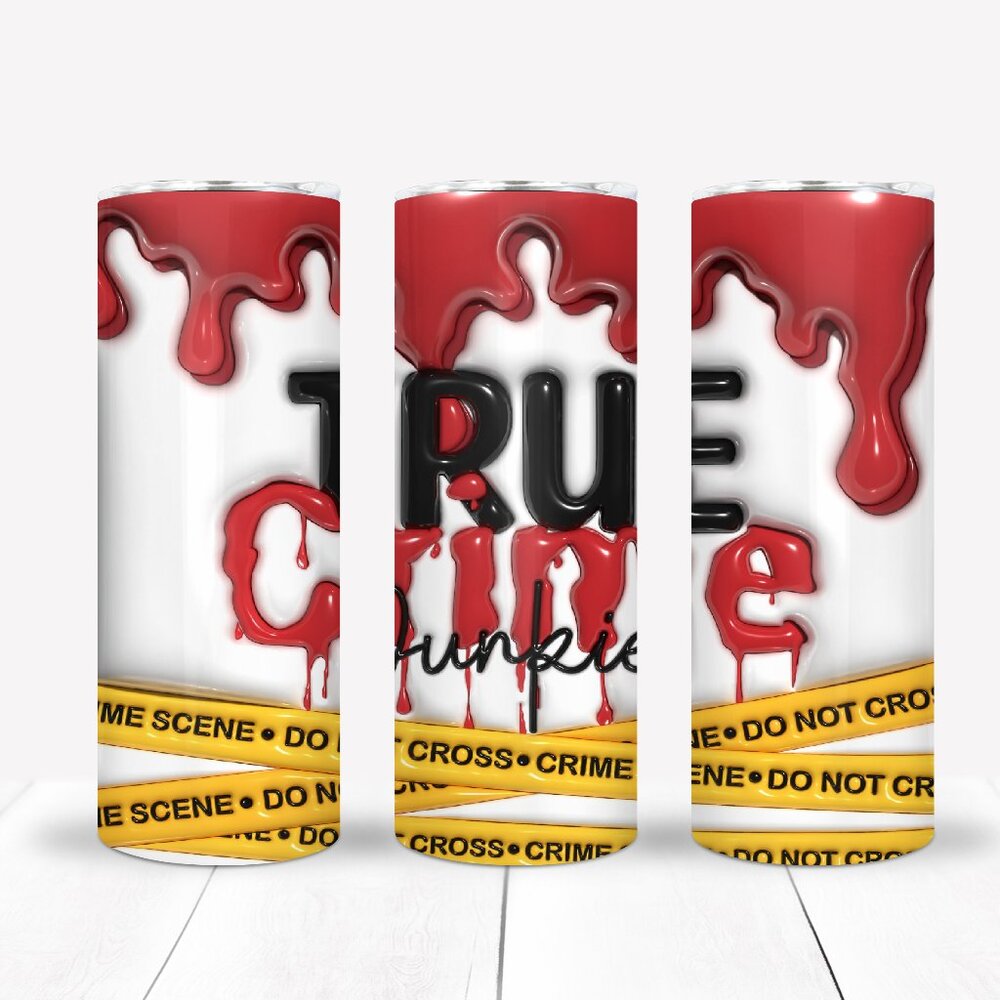 True Crime Tumbler + Straws, Cup with Lid, Travel Mug